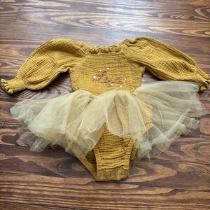 Wild Wawa Leia embroidered Tutu Romper baby girl